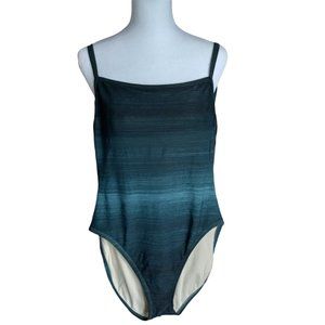 La Blanca vintage one piece swimsuit green ombre size 10